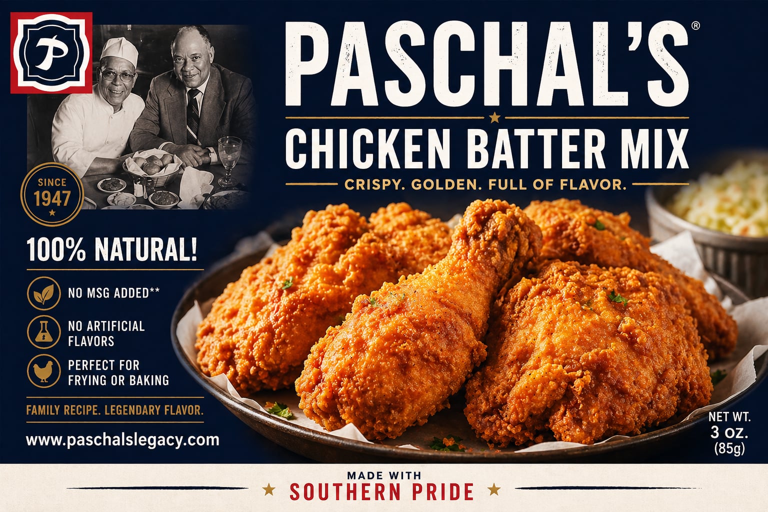 Paschal's Chicken Batter Mix package